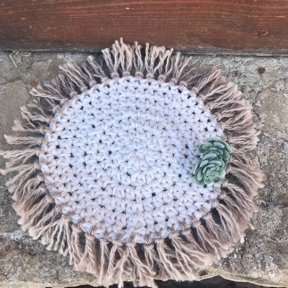 HandMade Boho Style Mug Rugs (4) - Picture 8 of 9